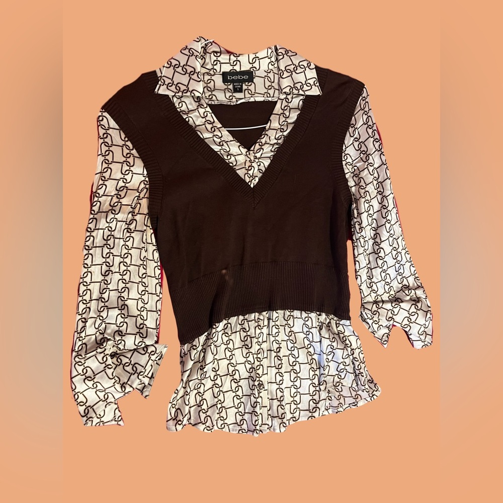 Bebe Y2K Office Siren Top